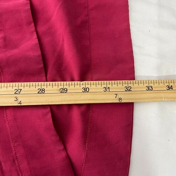 Susan Graver Rose Red Button Back Lacing Long Sleeve Shirt Size M Petite Women - Picture 11 of 11